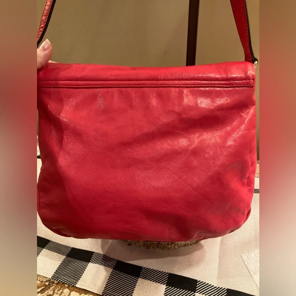 Marc Jacobs Leather MARChive‎ Crossbody Front Flap Bag $398 Shoulder Purse Pink